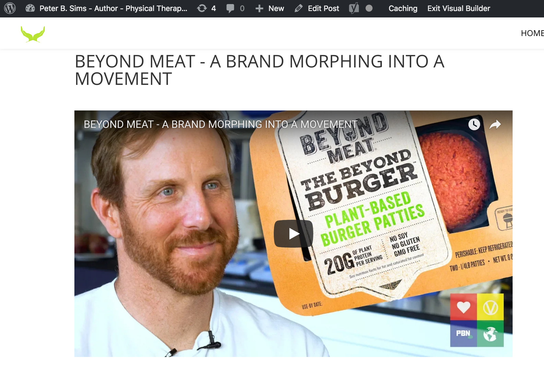 Beyond Meat | Peter B. Sims - Author - Physical Therapist ...